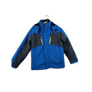 Magellan Boy M 10-12 Blue Black 3 in 1 Jacket Removable Hood